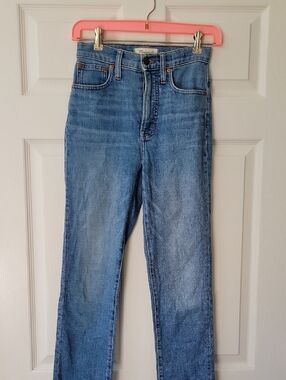 Madewell Perfect Vintage Crop Light Blue Denim Jeans Sz 23